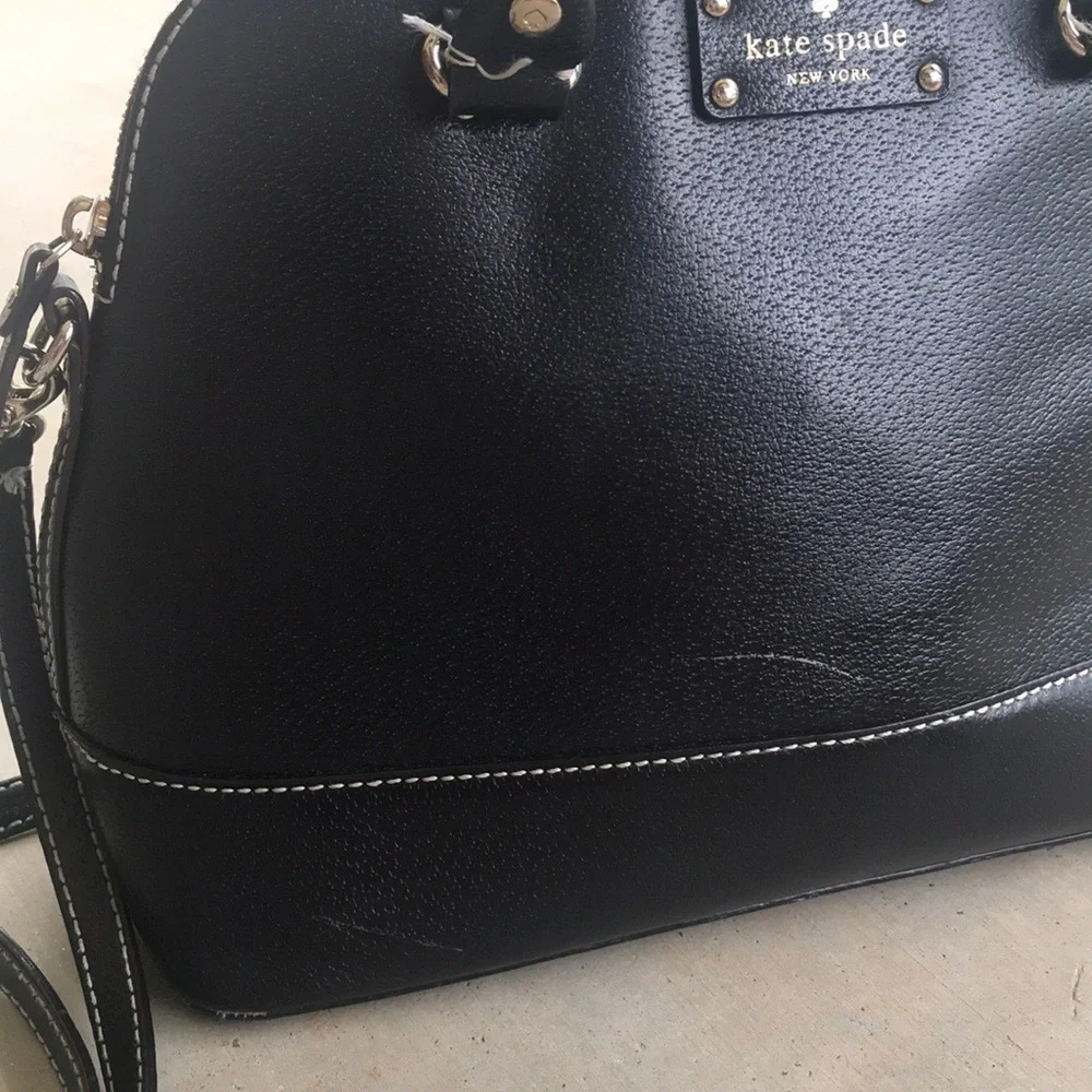 Kate Spade Black Dome Crossbody Hand Bag Purse